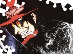 Hellsing, Hat, Glasses, Cross