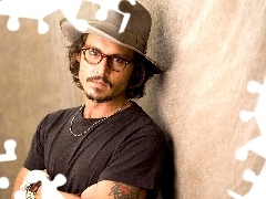 Hat, johnny deep, Glasses