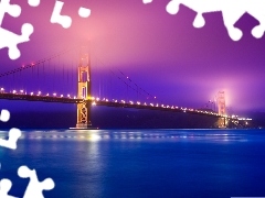 San Francisco, Floodlit, The Golden Gate Bridge