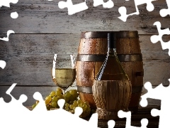 barrel, glass, Grapes, Bottle, Cask, Wine