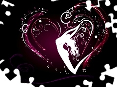 graphics, Heart, Women