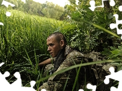 soldier, grass