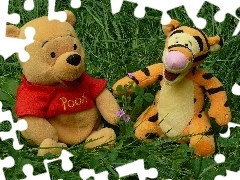 Winnie, Tiger, grass, Puchatek