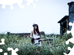 grass, Guitar, Women