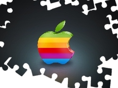 Great Rainbows, 3D, logo, Apple, color