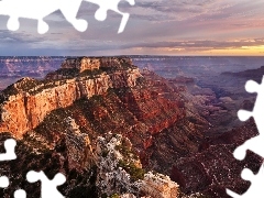 rocks, Grand Canyon, Great Sunsets