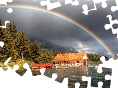 Harbour, lake, Great Rainbows