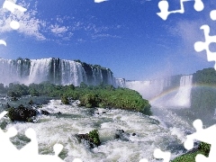 River, waterfall, Great Rainbows