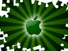 Apple, glowing, green ones