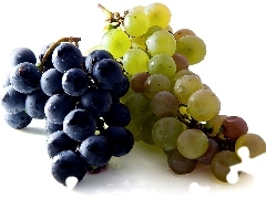 Blue, Grapes, green ones