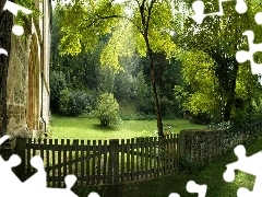 entry, fence, green, the walls