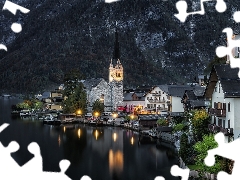 Austria, lake, Church, Hallstatt