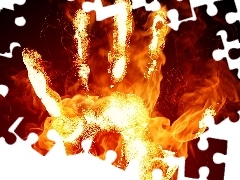 Burning, hand