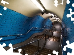 Handrails, tunnel, Stairs