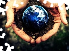 hands, land, Planet