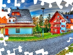 color, Street, HDR, Houses