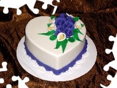 heart, Flowers, ##, Shape, Cake