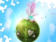 graphics, grass, heart, sapling