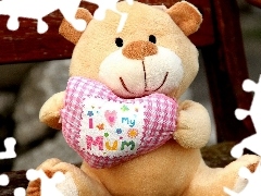 text, teddy bear, Heart teddybear