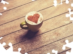 Love things, coffee, Heart teddybear