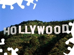 Hill, text, Hollywood