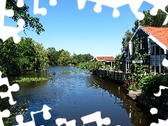 house, Netherlands, canal