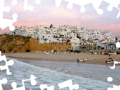 Portugal, sea, Houses, Albufeira