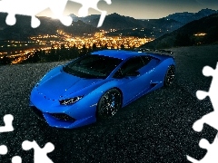 Blue, Lamborghini Huracan