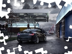 buildings, dark, Hyundai Genesis Coupe