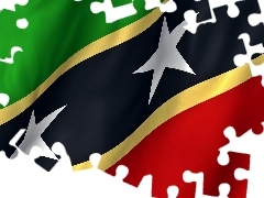 flag, Kitts, I Nevis, Saint