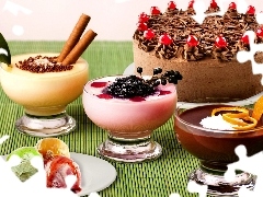 Cake, desserts, ice cream, color