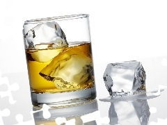 Whisky, knuckle, ice, cup