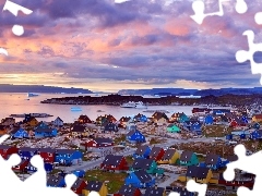 Ilulissat, Greenland, Houses, Town, color