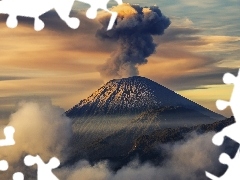 volcano, Semeru, indonesia, Mountains