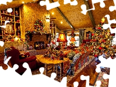 saloon, ornamentation, interior, christmas tree
