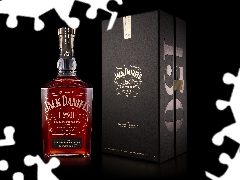 Box, Dark Background, Jack Daniels, Bottle, Whisky