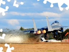 F-15E Strike Eagle, jet, Start, Engines