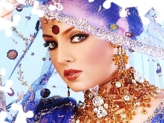 make-up, Women, jewellery