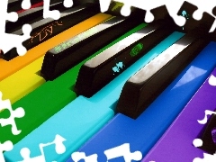 Coloured, keyboard