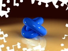 knot, abstraction, blue