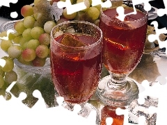 knuckle, ice, glasses, Wine, Grapes