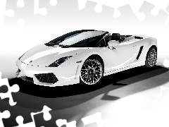 Cabriolet, White, Lamborghini Gallardo