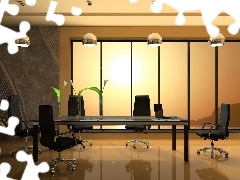 table, room, Lamps, Window, Stool, conference