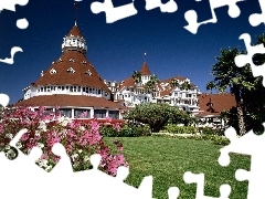 Hotel hall, Flowers, Lawn, Coronado