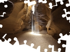 cave, light breaking through sky