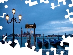 Venice, Gondolas, Lighthouse, Harbour