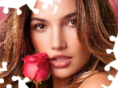 Women, Make-up, Lily Aldridge, Rose