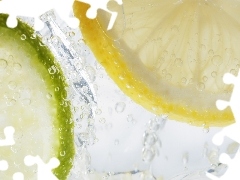 limes, slices, lemons