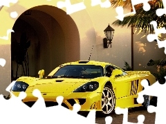 Line, bodies, Saleen S7, Sports, Yellow