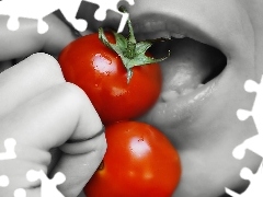 lips, Red, tomatoes